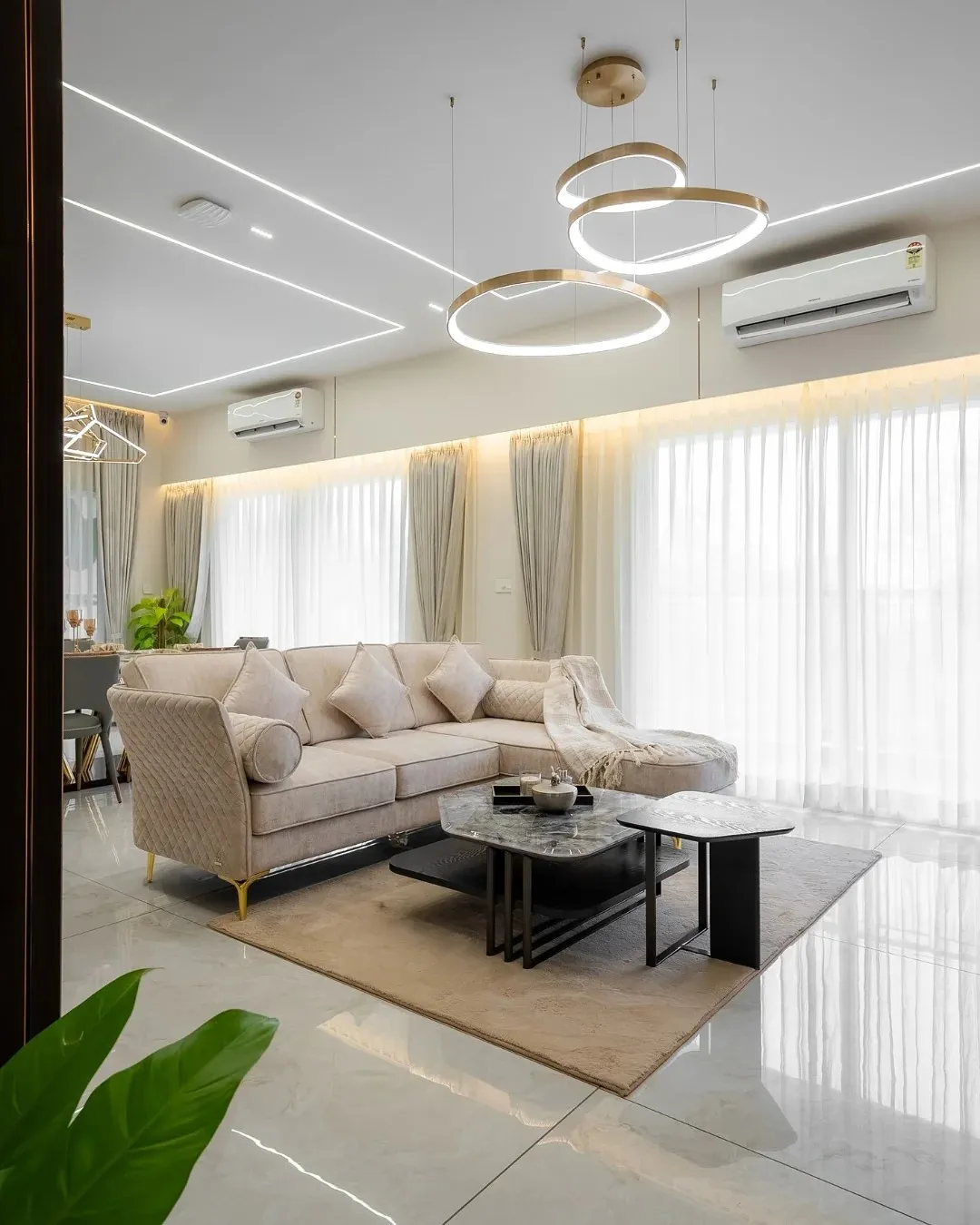 Contemporary living room interior design
